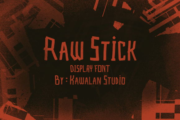 Raw Stick: A Spooky Display Font for Crafters