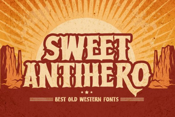 Sweet Antihero: A Bold Western Display Font for Makers