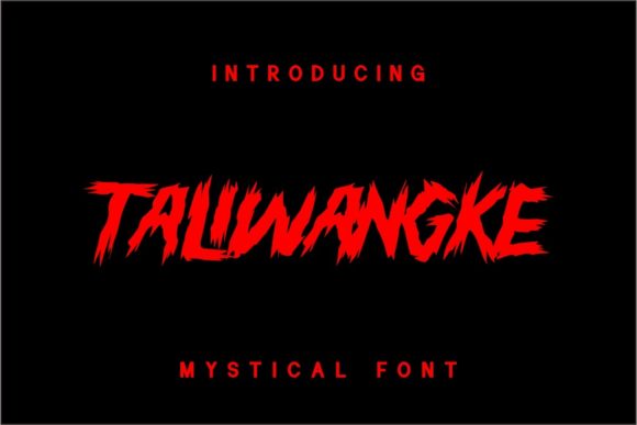 Taliwangke: A Bold Display Font for Dark Editorial Design