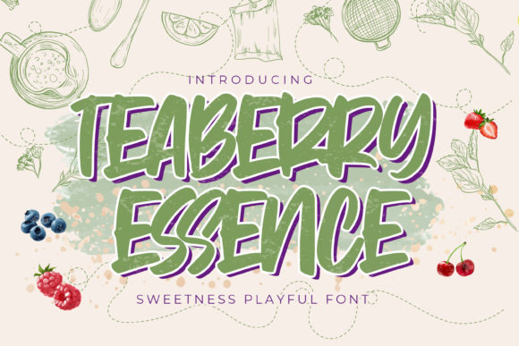 Teaberry Essence: A Playful Display Font for Campaigns